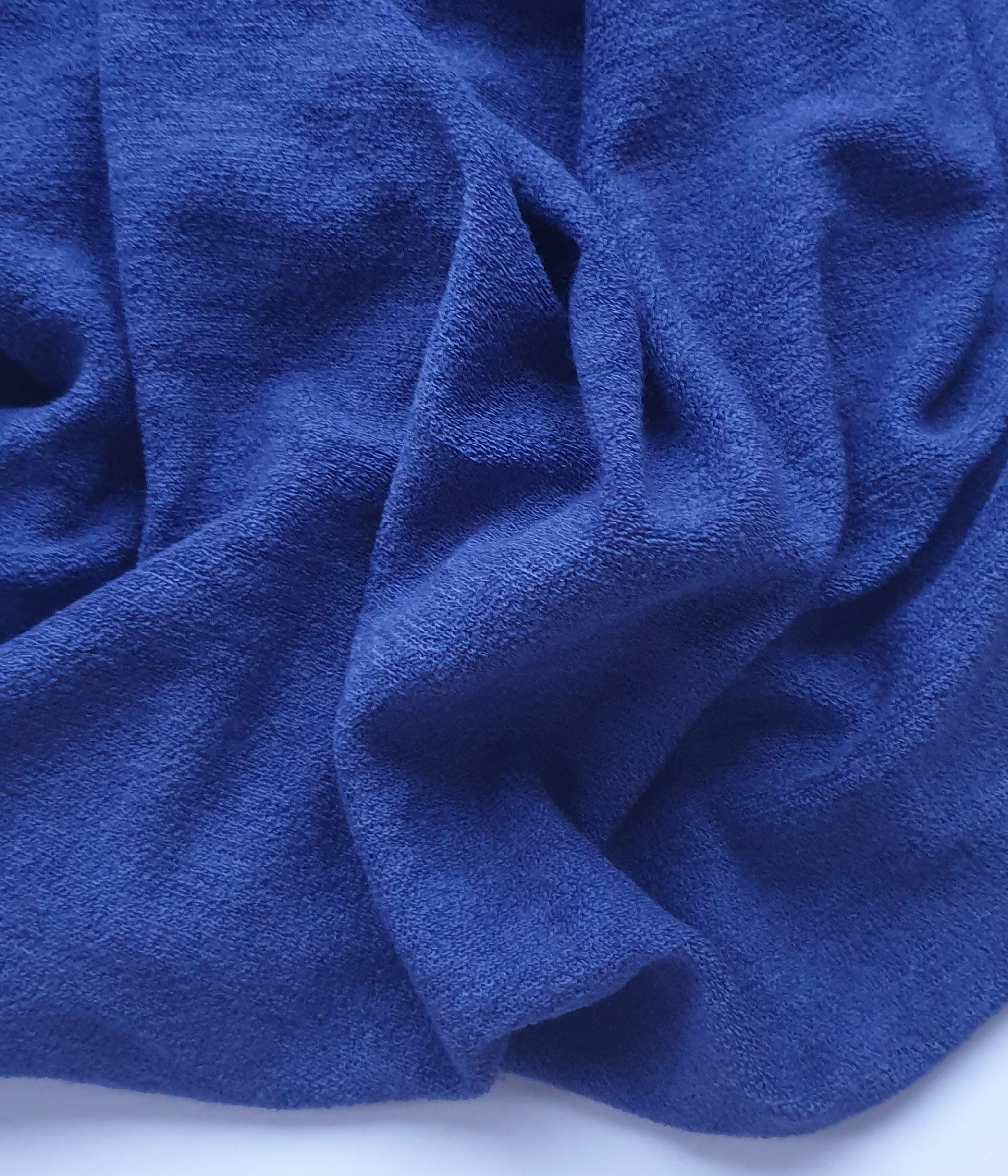 Bio Wolle/Seide Frottee  Jeansblau