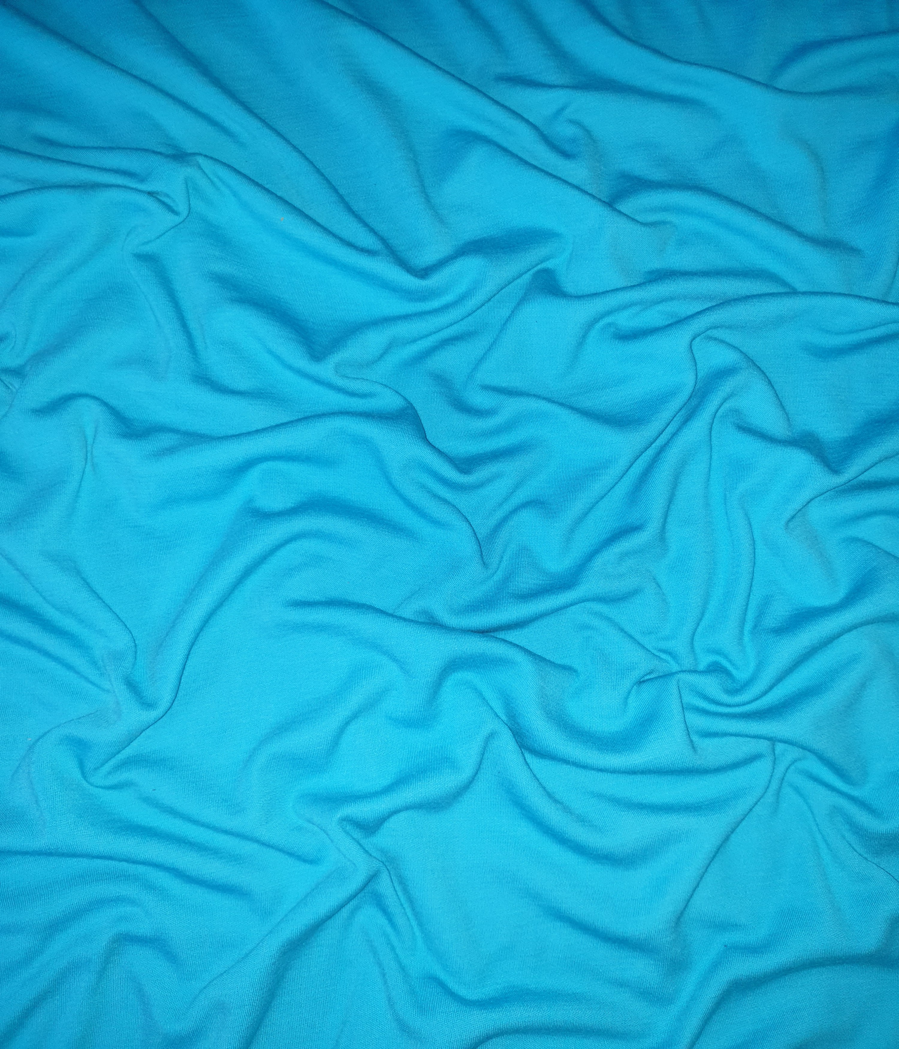 Dickerer Merino Singlejersey Karibikblau