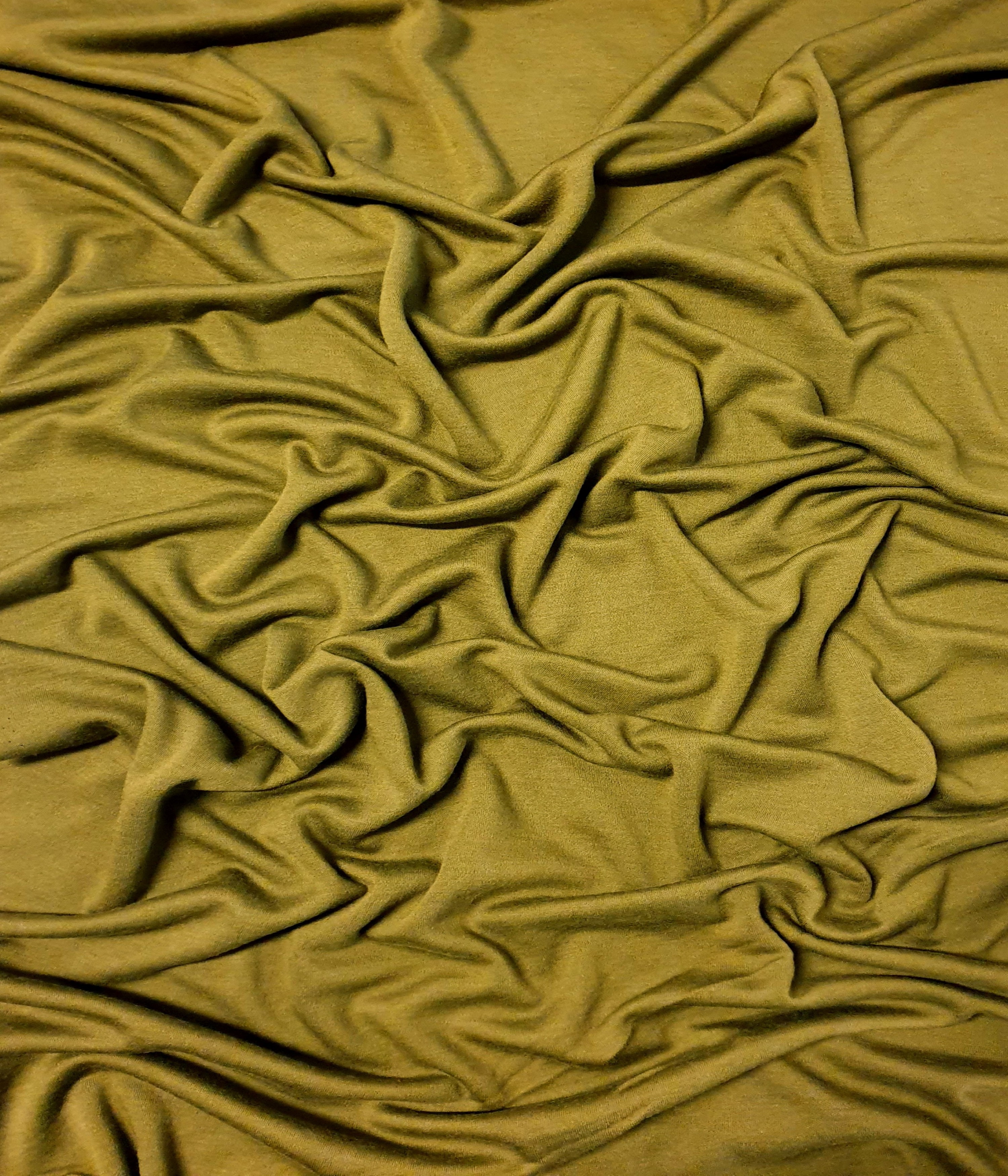 60 cm Dickerer Merino Interlock Olive  