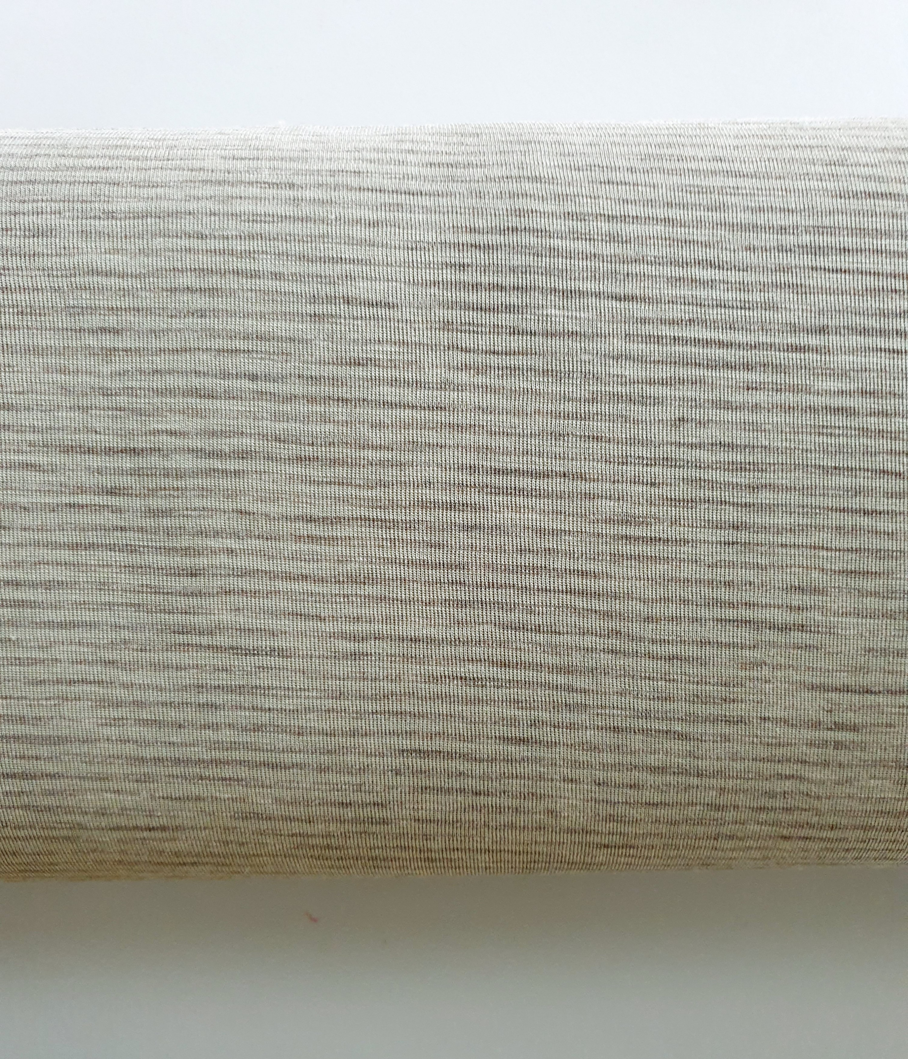 100 cm Bio Wolle / Seide Jersey Eukalyptus / Grau Melange 