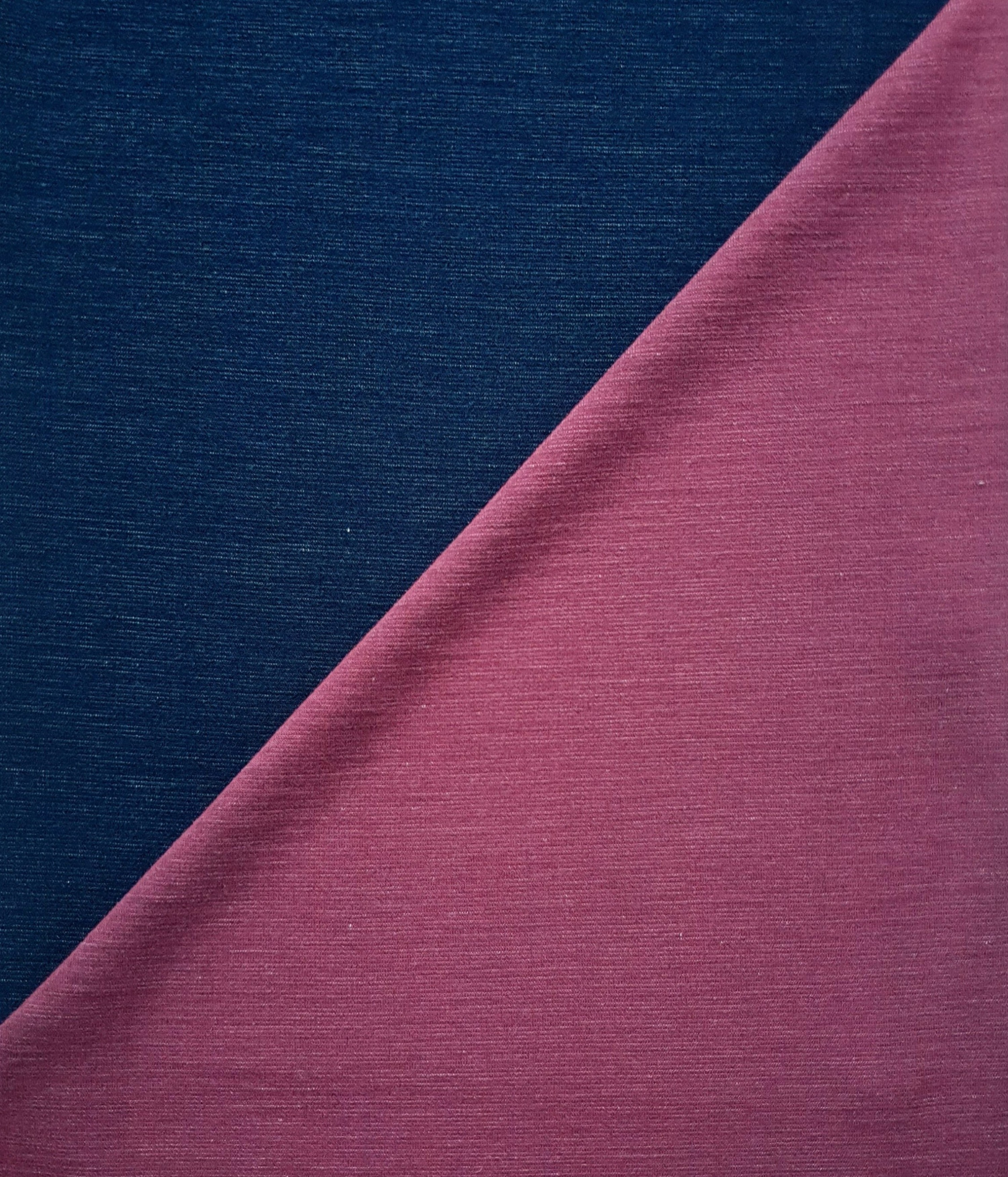 Dickerer Bio Merino Interlock DUO Bordeaux / Marine