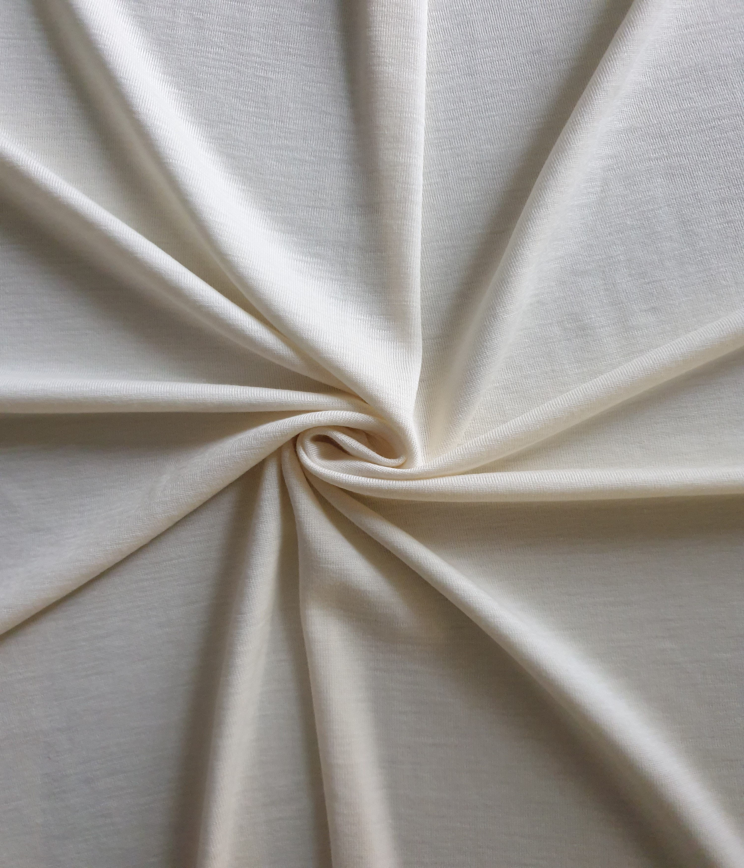 Bio  Wolle / Seide Jersey - Wollweiß ( kbT )
