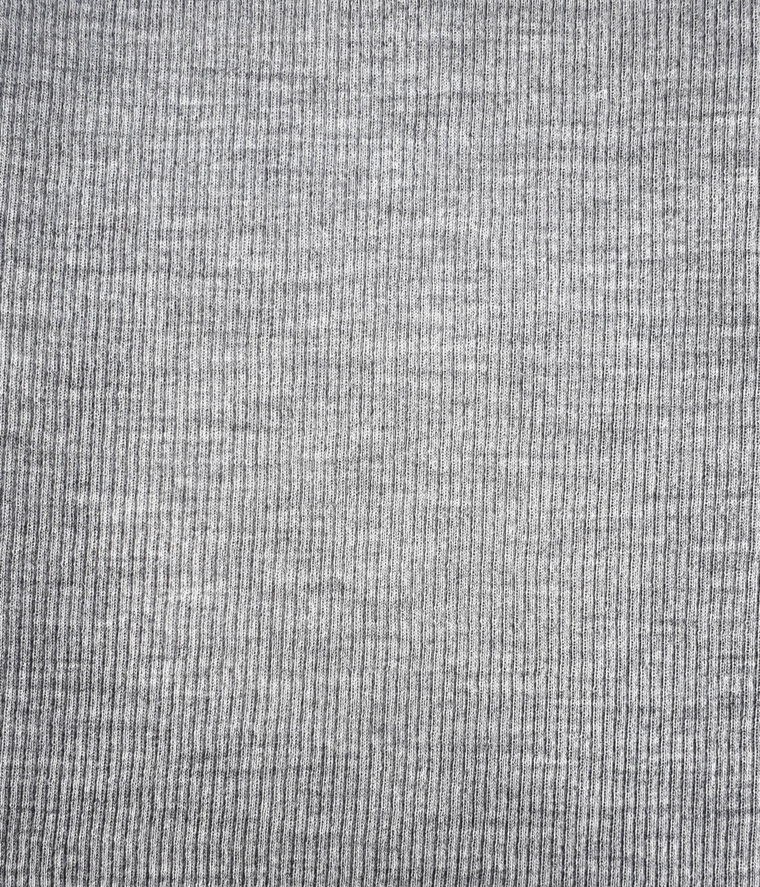 Wollbündchen 2 in 1 Grau meliert