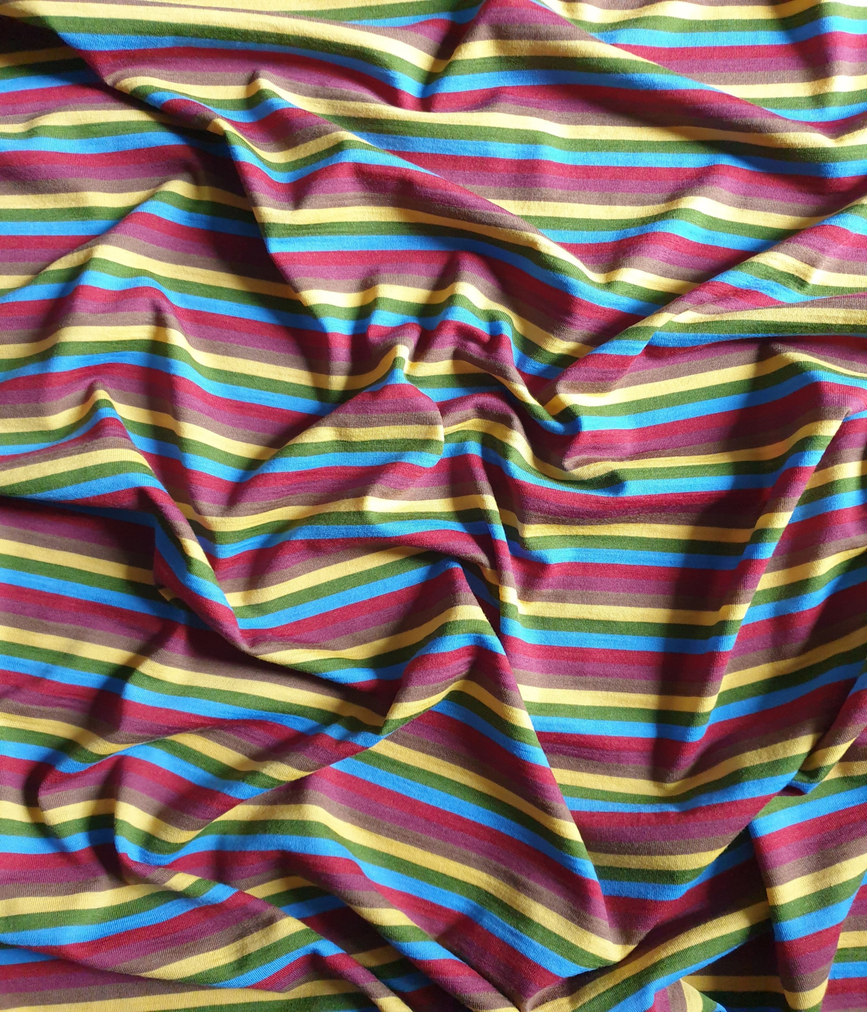 Bio Merino Singlejersey Multicolor Ringel