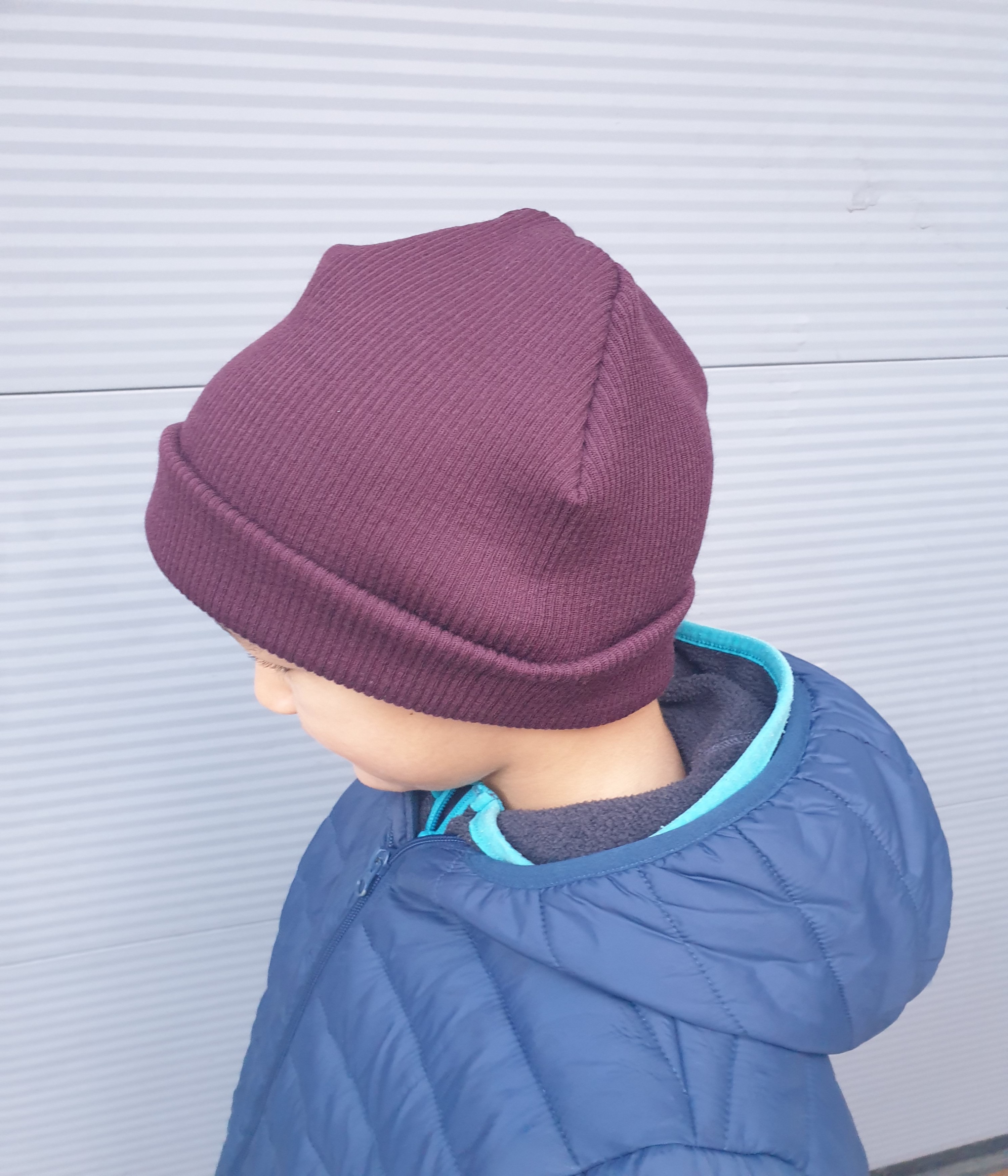 Wollbündchen 2 in 1 Blaubeerblau