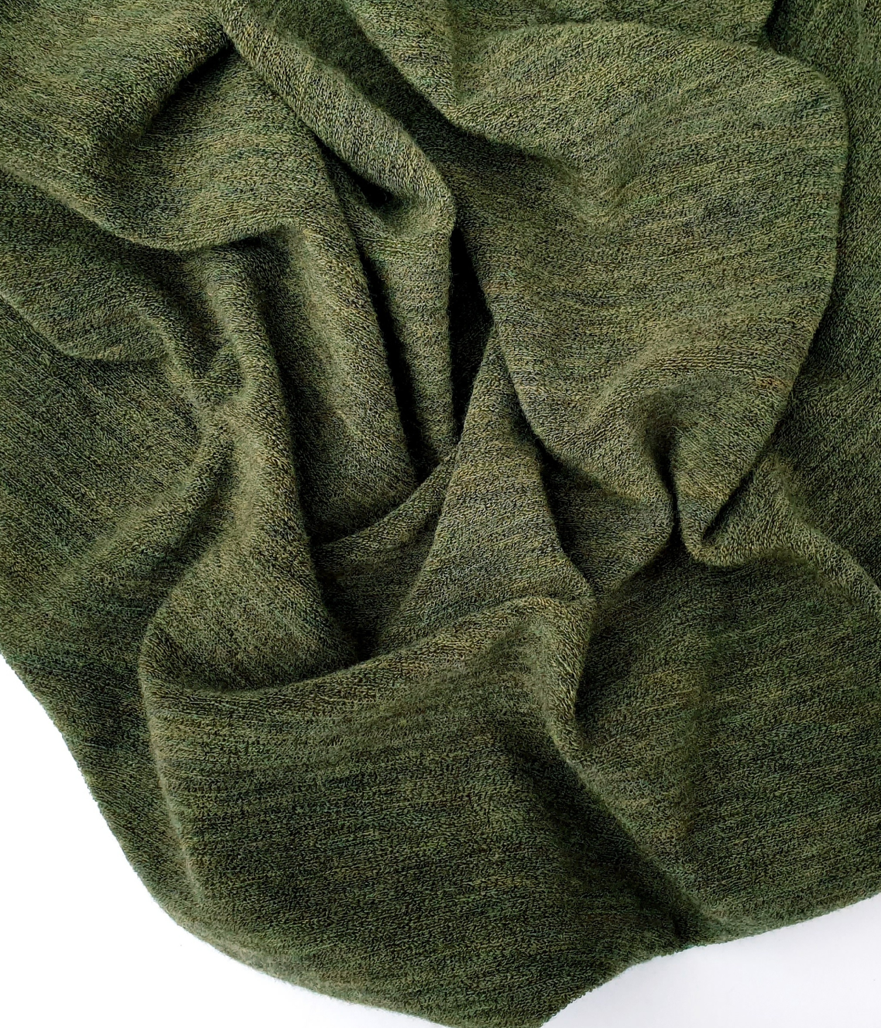 Dickerer Bio Wollfrottee Herbstgrün