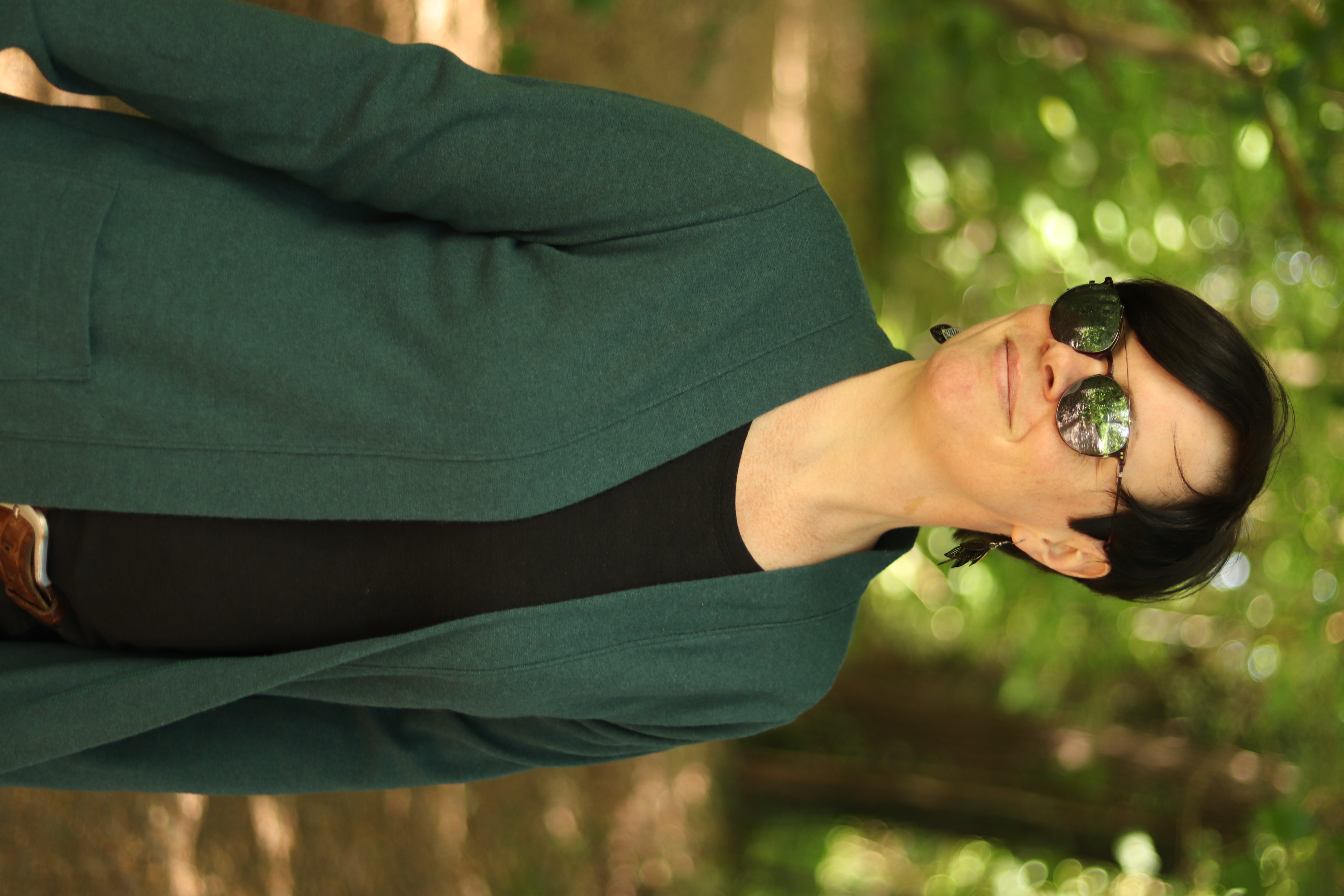 65 cm Merinostrick Flaschengrün 