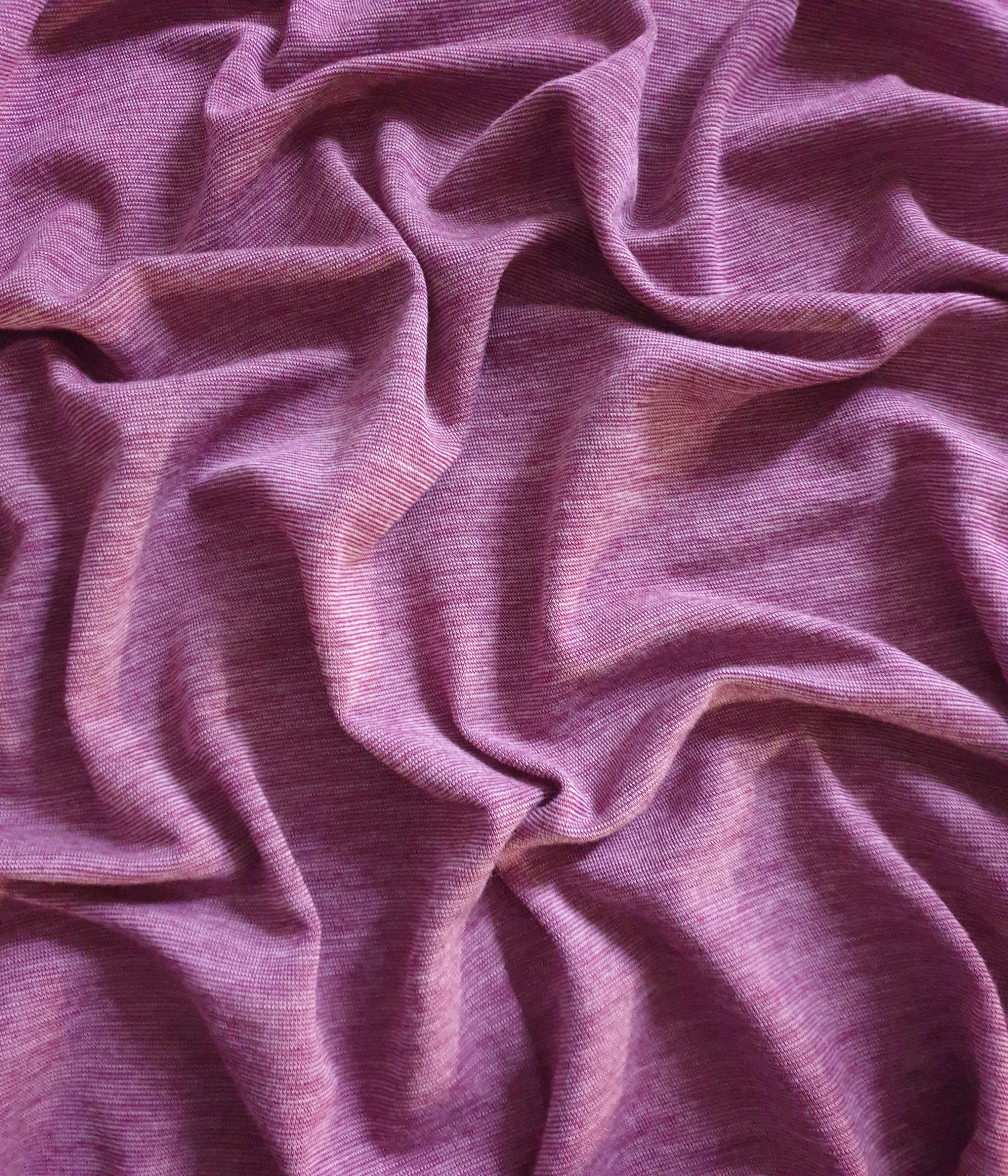 Bio  Merino Feinripp Himbeere/Weiß Ringel ( kbT )