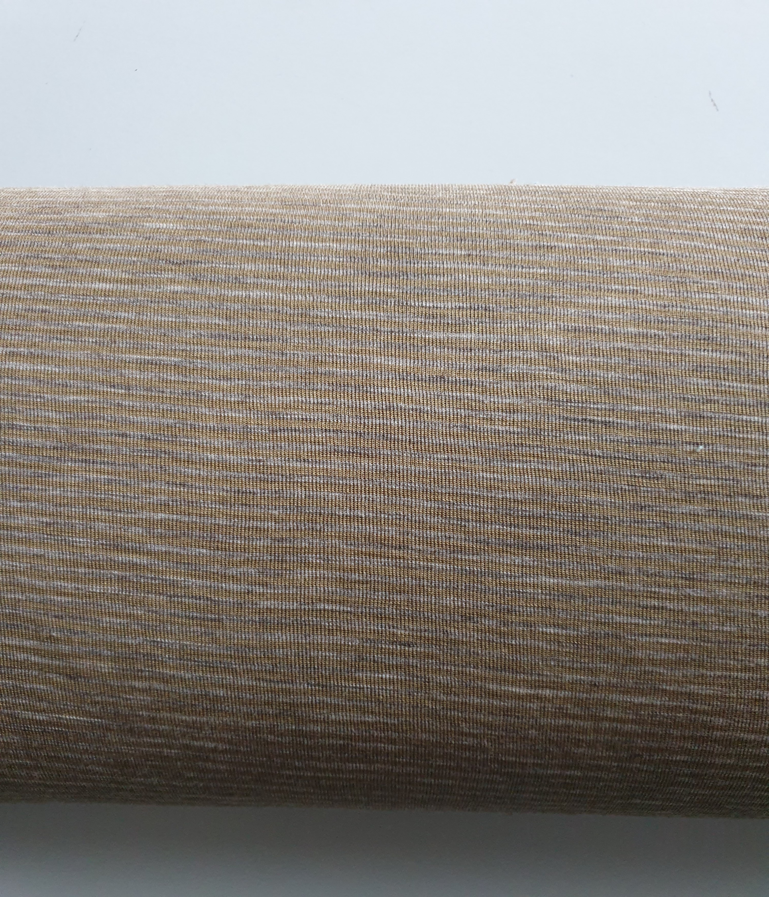 Bio Wolle / Seide Jersey  dunkles Olivengrün/ Grau Melange 