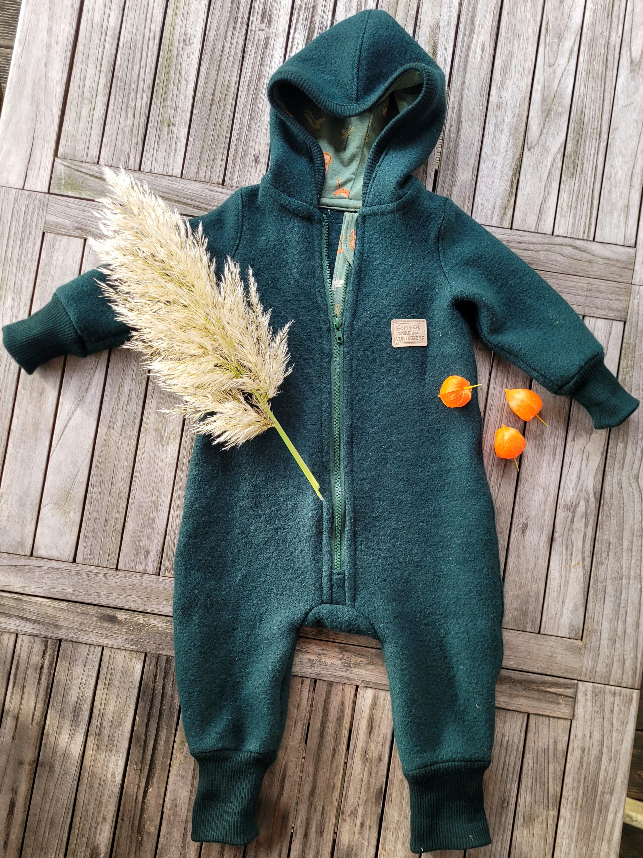 100 cm Wollwalk  Jägergrün 